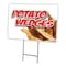 Signmission Potato Wedges Yard Sign & Stake outdoor plastic coroplast window, C-1824 Potato Wedges C-1824 Potato Wedges - alternate 1